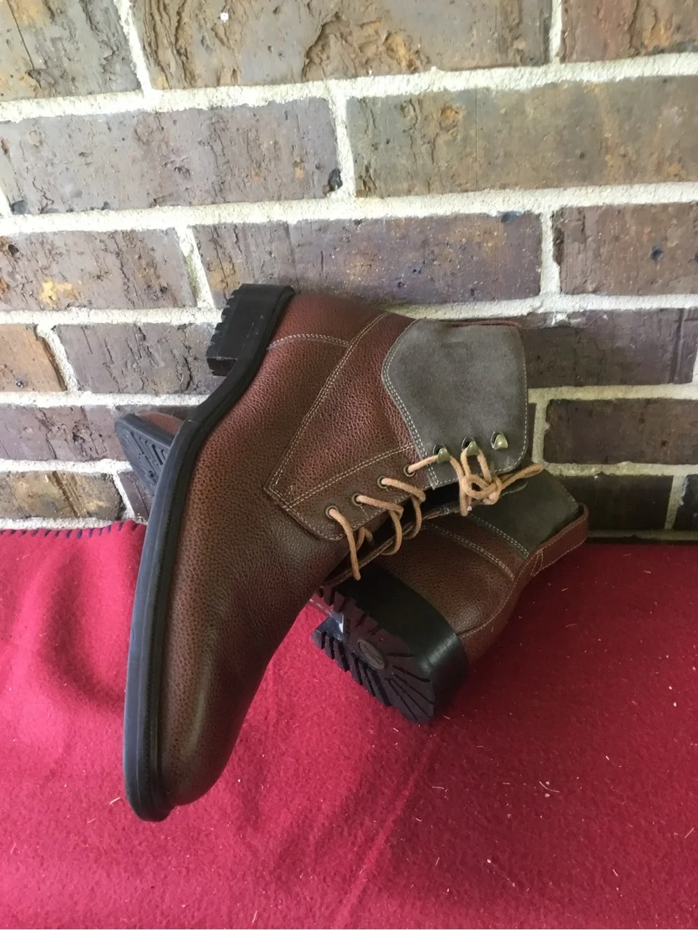 Cole Haan Brown Leather & Olive Chukka Boots